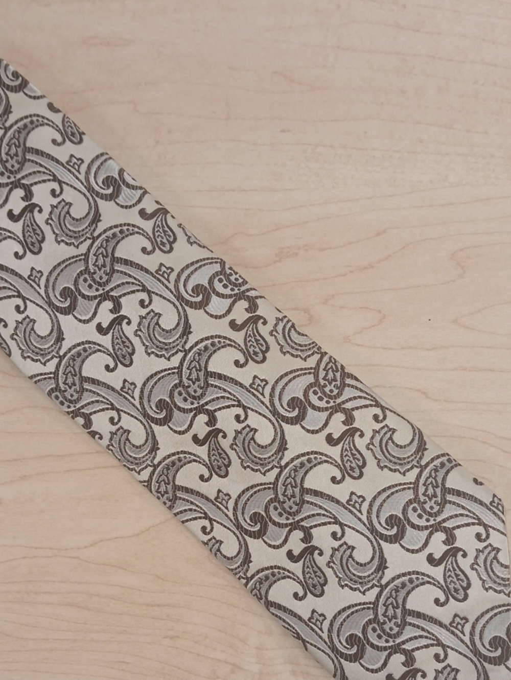 Robert Talbott Beige and Brown Paisley Tie